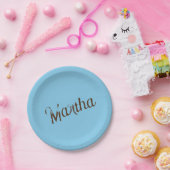 Verouderde naam Papieren Borden (Sky Blue & Copper Bordje (Feest)