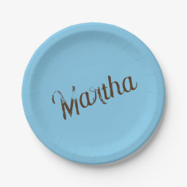 Verouderde naam Papieren Borden (Sky Blue & Copper Bordje