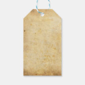 Verouderde papieren cadeau Labels Cadeaulabel (Achterkant)