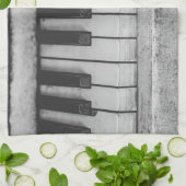 Verouderde Piano Theedoek (Gevouwen)