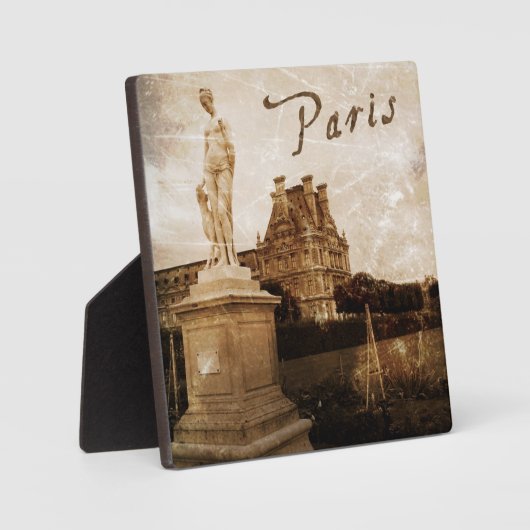 Verouderde plaquette uit Parijs Fotoplaat (Voorkant)