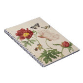 Verouderde pony en Butterflies Spiral Notitieboek (Rechterzijde)