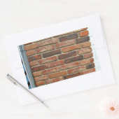 Verouderde rode bakstenen wandtextuur rechthoekige sticker (Envelop)