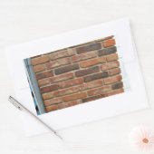 Verouderde rode bakstenen wandtextuur rechthoekige sticker (Envelop)