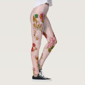 Verouderde roze Floral Leggings (Rechts)