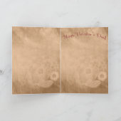 Verouderde Rozen, Harten en Kant Valentijn Feestdagen Kaart (Binnen)