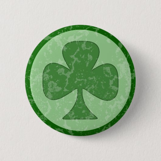 Verouderde Shamrock Ronde Button 5,7 Cm (Voorkant)