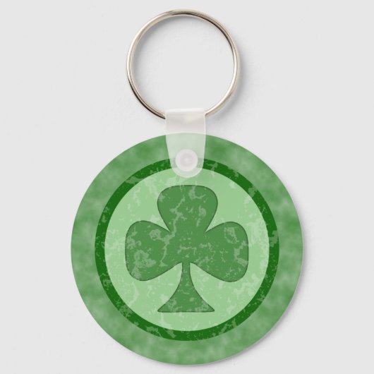 Verouderde Shamrock Sleutelhanger (Voorkant)