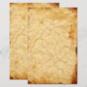 Verouderde  smeedstuk 2 briefpapier (Voorkant / Achterkant)