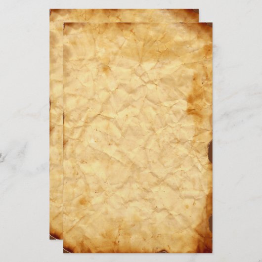 Verouderde  smeedstuk 2 briefpapier (Voorkant / Achterkant)