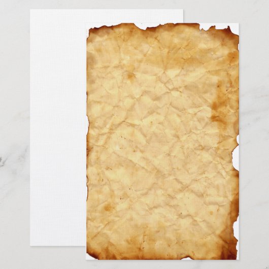 Verouderde  smeedstukken briefpapier (Voorkant / Achterkant)