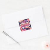 Verouderde stickerblad vierkante sticker (Envelop)