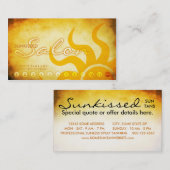 Verouderde Sunkissed Salon Loyaliteit Card Klantenkaartje (Voorkant / Achterkant)