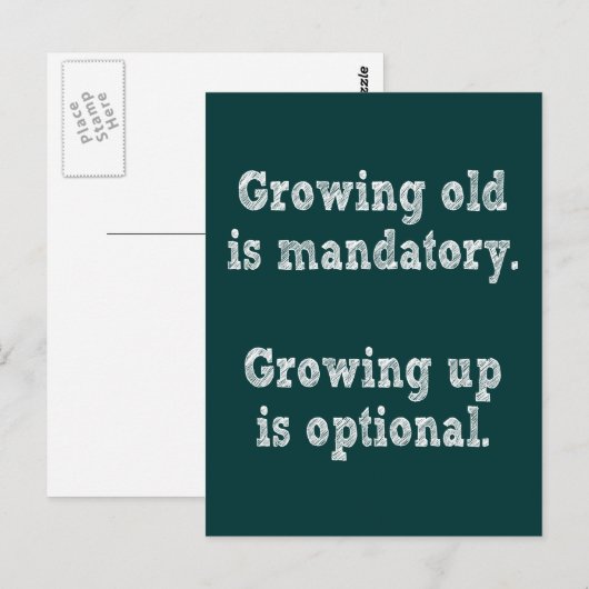 Verouderde teelt is verplicht briefkaart (Voorkant / Achterkant)