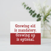 Verouderde teelt is verplicht briefkaart (Staand voorkant)