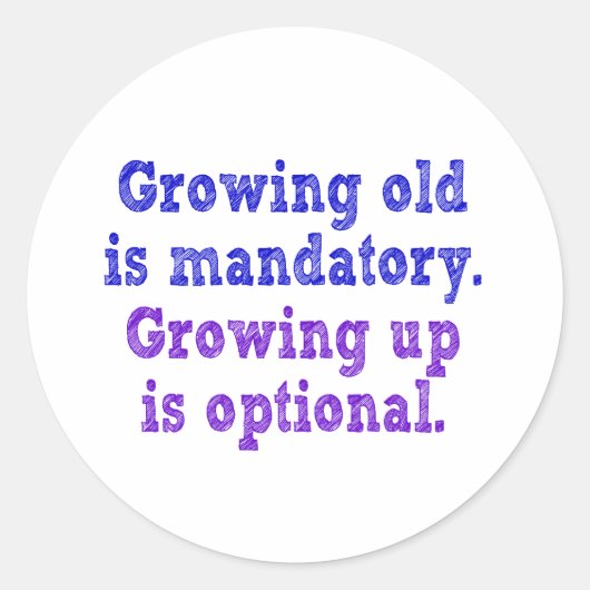 Verouderde teelt is verplicht ronde sticker (Voorkant)