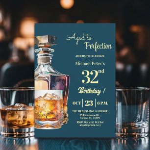 Verouderde tot perfectie Heren 32ste Whisky-verjaa Kaart