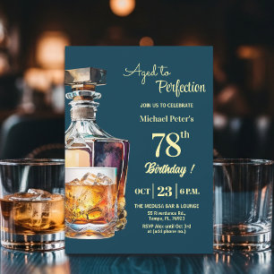 Verouderde tot perfectie Heren 78ste Whiskey-verja Kaart