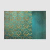  Verouderde Verstoorde Turquoise Decoupage Tissuepapier (Voorkant)