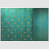 Verouderde Verstoorde Turquoise Decoupage Tissuepapier (Voorkant)