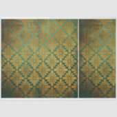  Verouderde Verstoorde Turquoise Decoupage Tissuepapier (Voorkant)