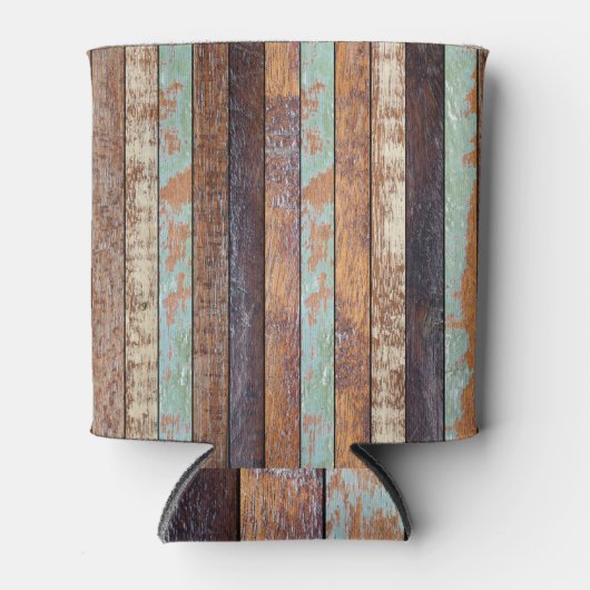 Verouderde verticale houten achtergrond textuur blikjeskoeler (Voorkant)