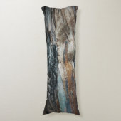 Verouderde Verweerde Lagen Eucalyptus Boom Blauwe  Lichaamskussen (Voorkant Verticaal)