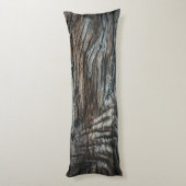 Verouderde Verweerde Lagen Eucalyptus Boom Blauwe  Lichaamskussen (Achterkant (Verticaal))