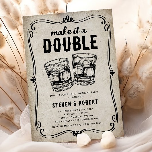 Verouderde Vintage Joint Verjaardagsfeestje Kaart