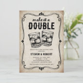 Verouderde Vintage Joint Verjaardagsfeestje Kaart (Staand voorkant)