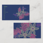 Verouderde Visitekaartjes van Floral (Voorkant / Achterkant)