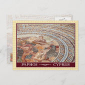 Verouderde vloermozaïek in Paphos, Cyprus Briefkaart (Voorkant / Achterkant)