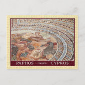 Verouderde vloermozaïek in Paphos, Cyprus Briefkaart (Voorkant)