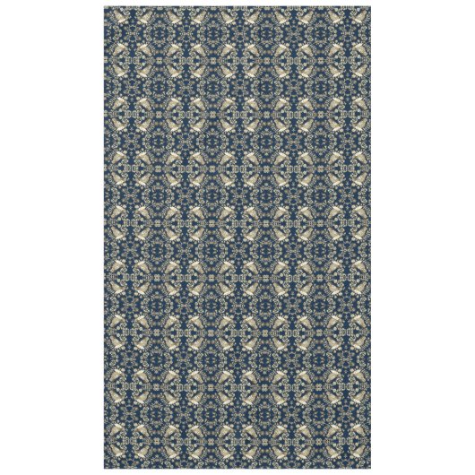 Verouderde vogel Willow Style Navy Blue Tablecloth Tafelkleed (Voorkant)