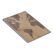 Verouderde Wereldkaart notebook Notitieboek (Rechterzijde)