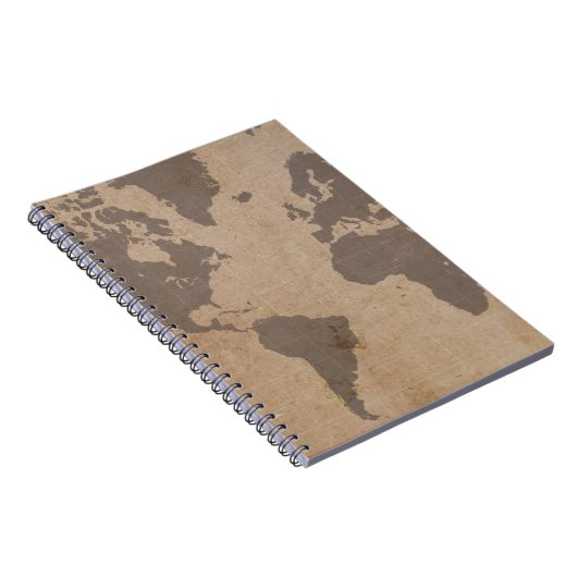 Verouderde Wereldkaart notebook Notitieboek (Rechterzijde)