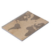 Verouderde Wereldkaart notebook Notitieboek (Linkerzijde)