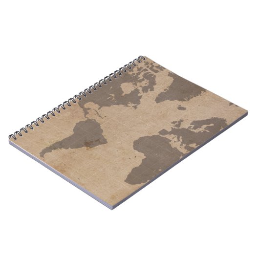 Verouderde Wereldkaart notebook Notitieboek (Linkerzijde)
