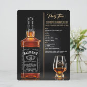 Verouderde Whiskey Fles Custom Verjaardag Kaart (Staand voorkant)