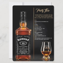 Verouderde Whiskey Fles Custom Verjaardag Kaart