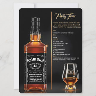 Verouderde Whiskey Fles Custom Verjaardag Kaart