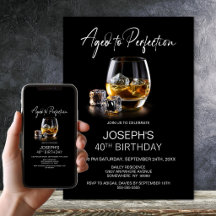 Verouderde Whiskey Glas 40e Verjaardag