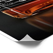 Verouderde Whiskeyfles Aangepaste Verjaardag Poster (Hoek)