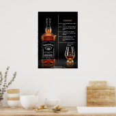 Verouderde Whiskeyfles Aangepaste Verjaardag Poster (Keuken)