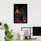 Verouderde Whiskeyfles Aangepaste Verjaardag Poster (Thuiskantoor)