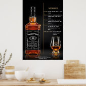 Verouderde Whiskeyfles Aangepaste Verjaardag Poster (Keuken)