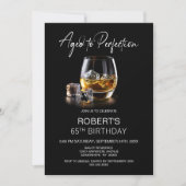 Verouderde Whiskeyglas 65e Verjaardag Kaart (Voorkant)