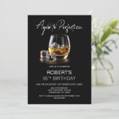 Verouderde Whiskeyglas 65e Verjaardag Kaart (Staand voorkant)