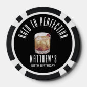 Verouderde Whisky Verjaardag Poker Chips (Achterkant)