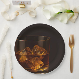 Verouderde Whisky Verjaardagsviering Papieren Bordje